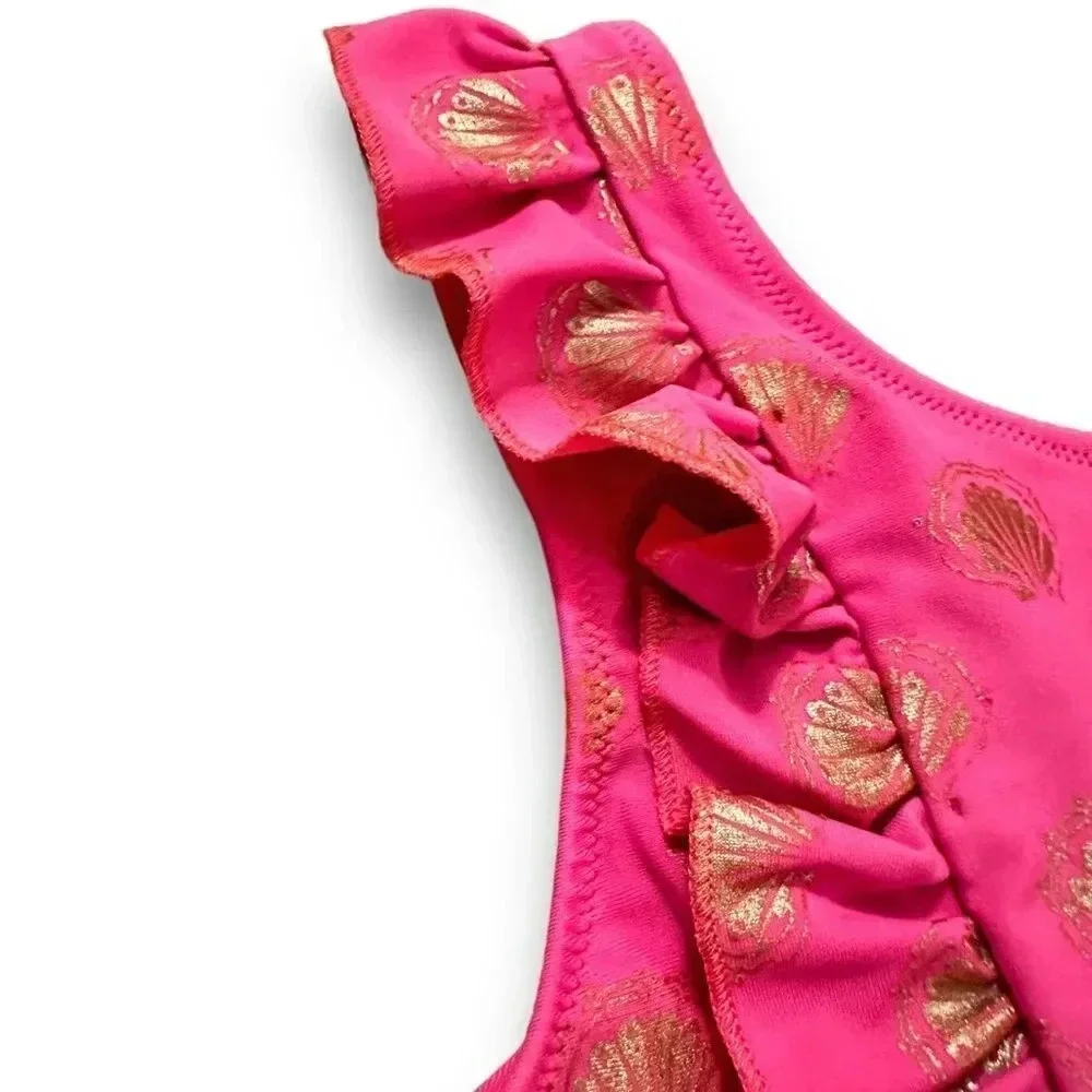 Egg Collective | Diana Coral and Gold One Piece Suit (4) 🐚
